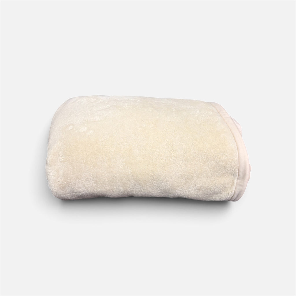 Ivory Neo Flannel Blanket 600g m2 Queen Size - Donors & Volunteers Only