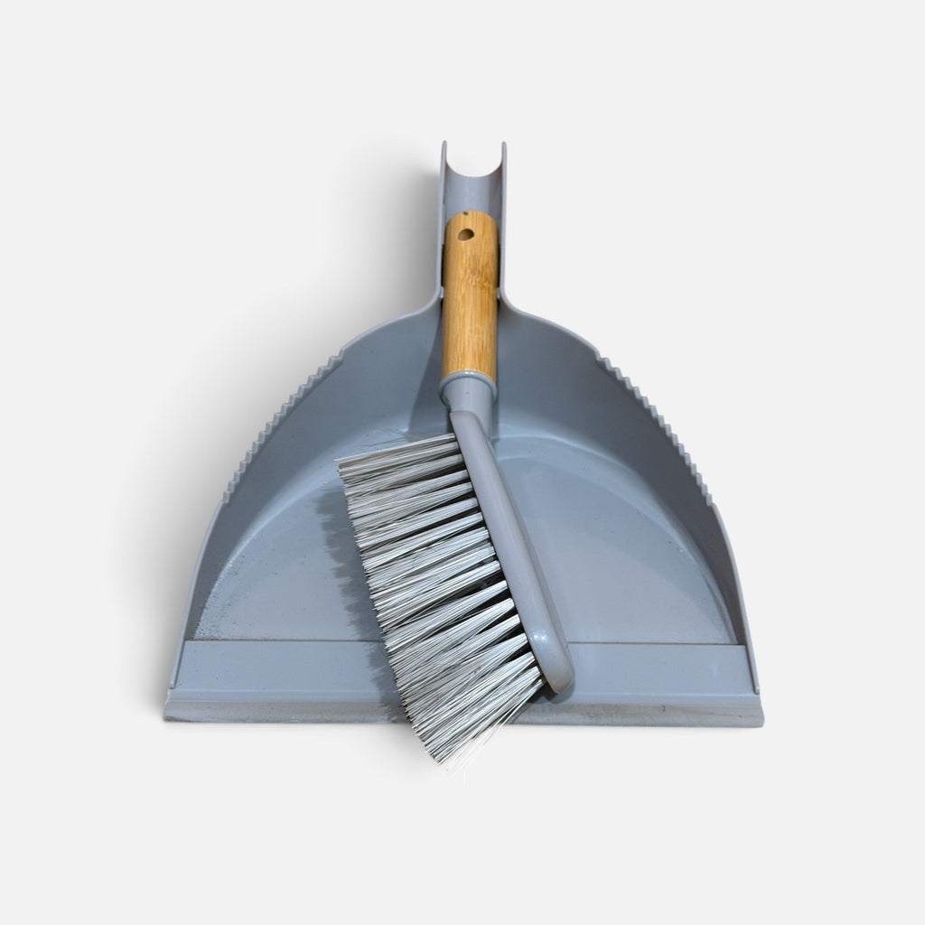 Core Home Bamboo/Plastic Handheld Dustpan and Brush Set