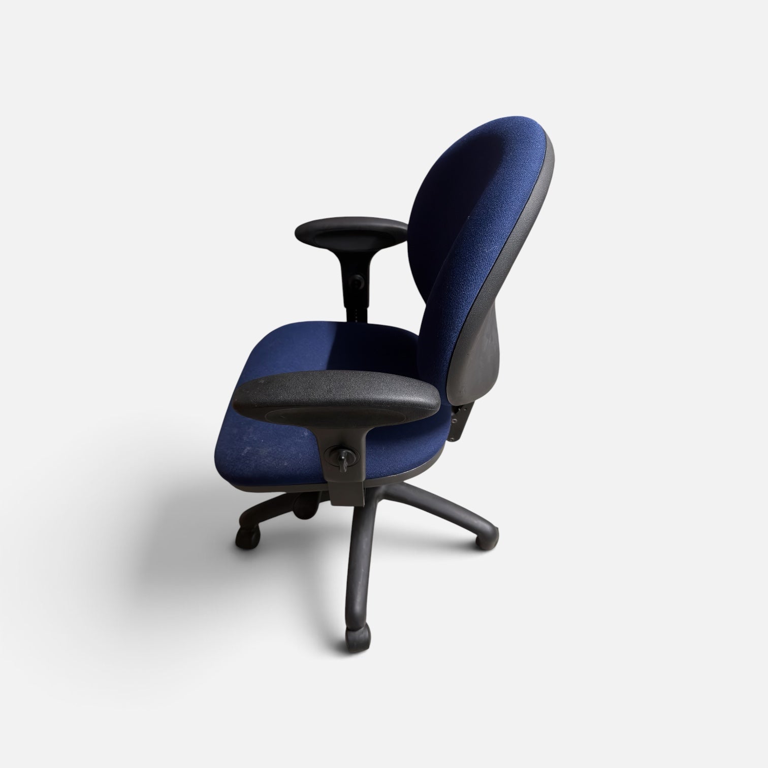 24 Hour Ergonomic Upholstered Task Chair with Arms, Blue