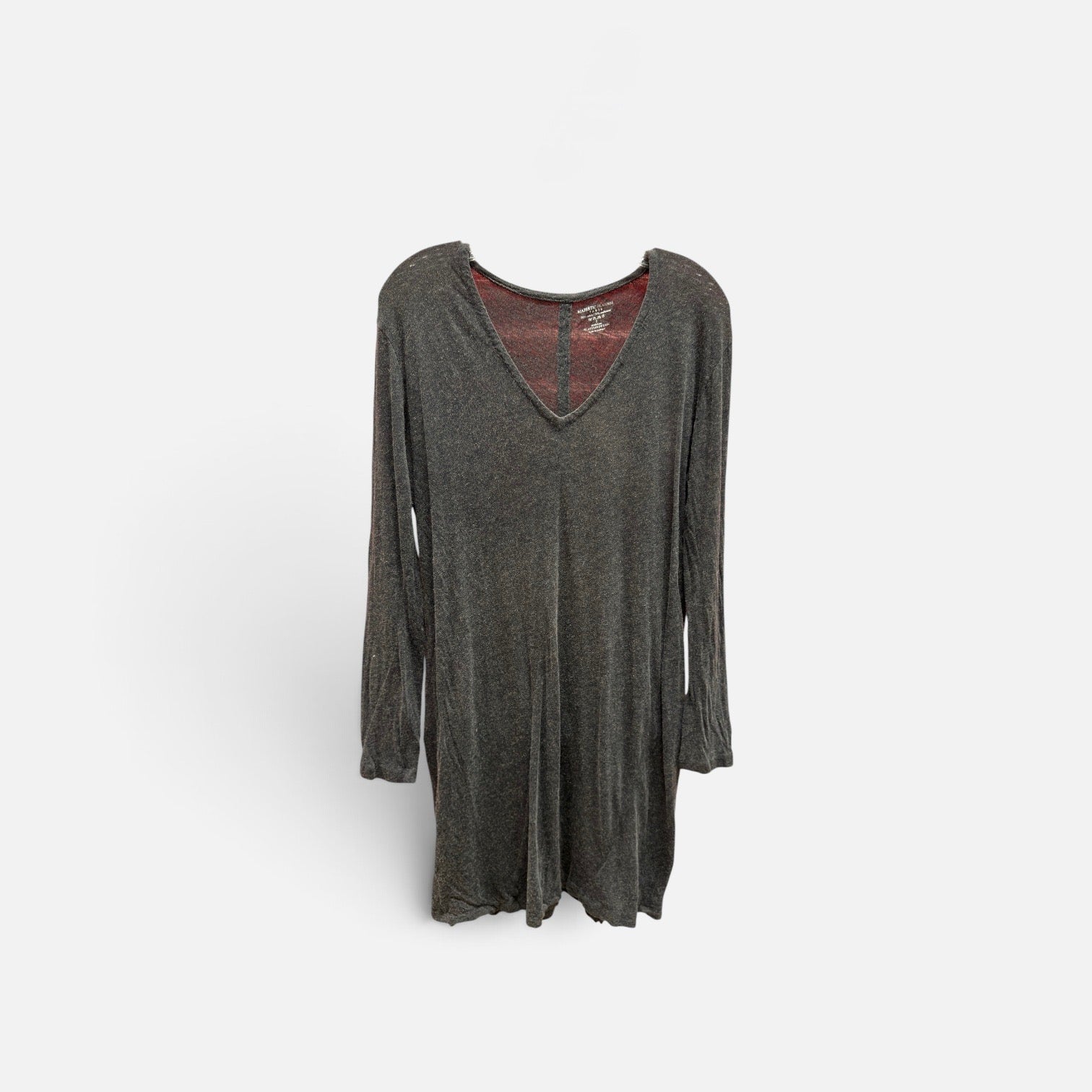 Majestic Filatures Paris Washable Cashmere V-Neck Long Sleeve Sweater Dress Size: 2 *Donors & Volunteers Only*