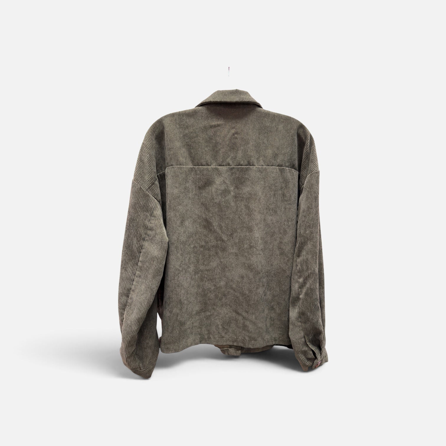 Olive Green Corduroy Shirt Jacket Size: M