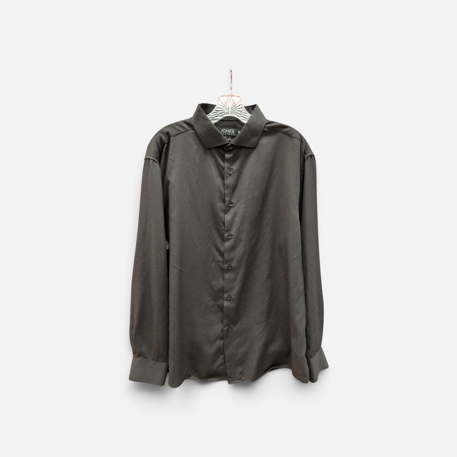 Jones New York Men's Button-Down Shirt Slim Fit Black Size: XL