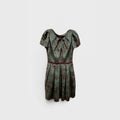Cynthia Steffe Dark Green Floral Jacquard Dress Size: 4 *Donors & Volunteers Only*