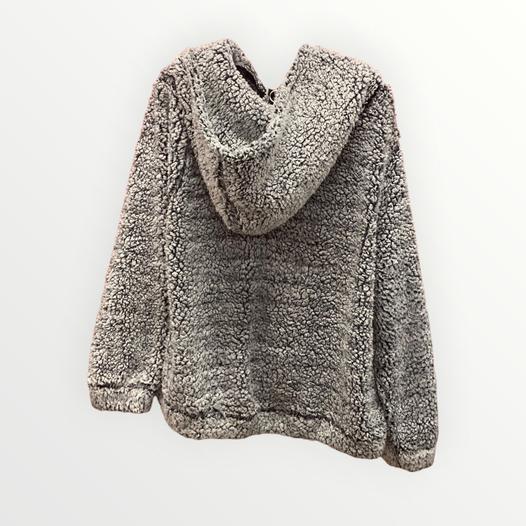 Bobbie Brooks Gray Sherpa Fleece Hoodie - Size 2X