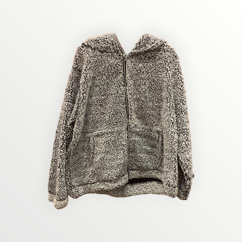 Bobbie Brooks Gray Sherpa Fleece Hoodie - Size 2X