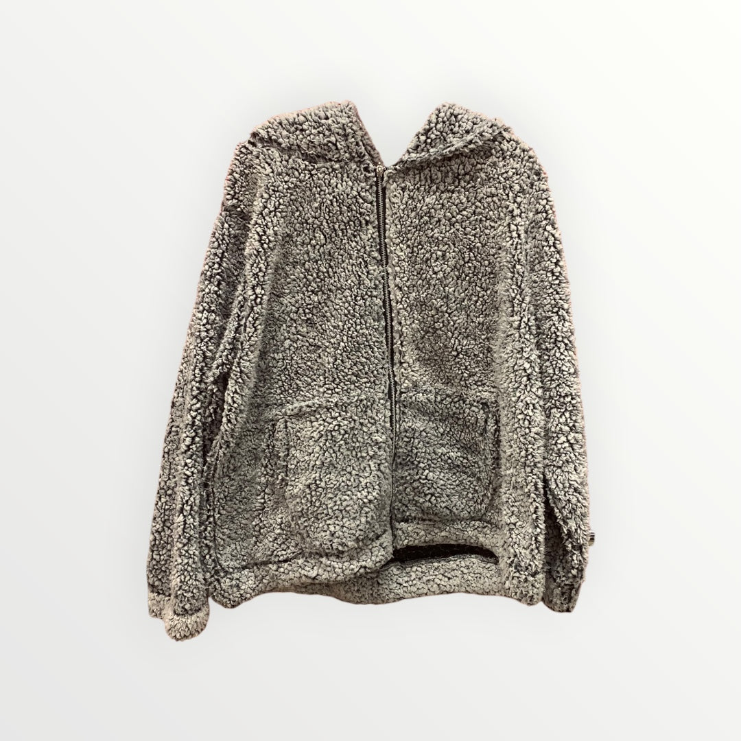 Bobbie Brooks Gray Sherpa Fleece Hoodie - Size 2X