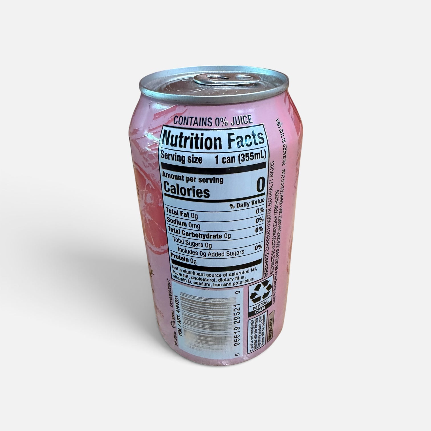 Kirkland Signature Sparkling Water Grapefruit Flavor 12oz