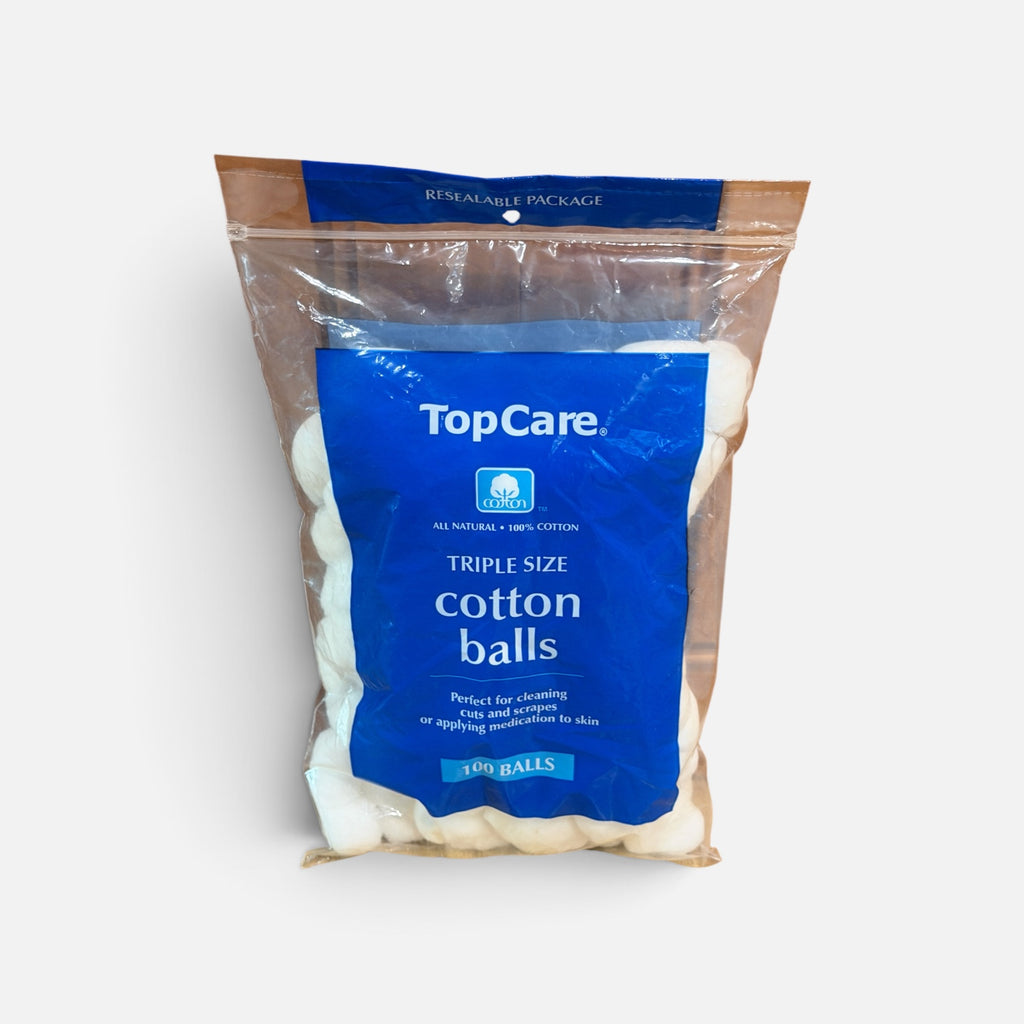 TopCare Triple Size Cotton Balls 100-count