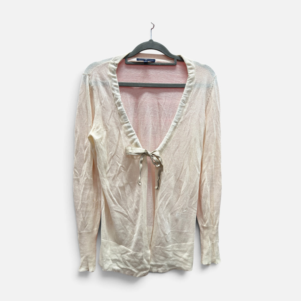 Gap Lightweight Cream Open-Front Cardigan - Size S