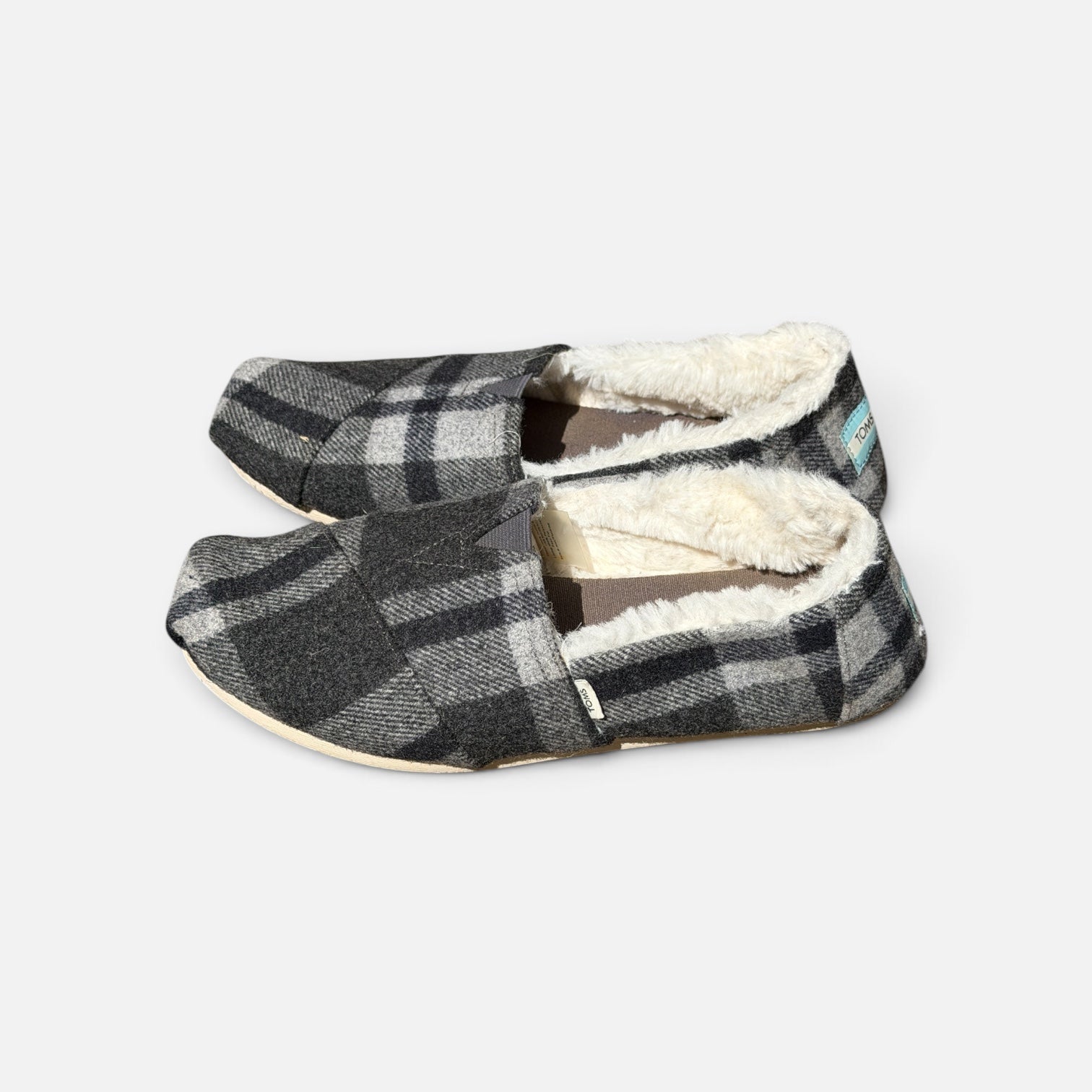 TOMS Women's Alpargata Cozy Plaid Slip-on Shoes Size: 6 *Donors & Volunteers Only*