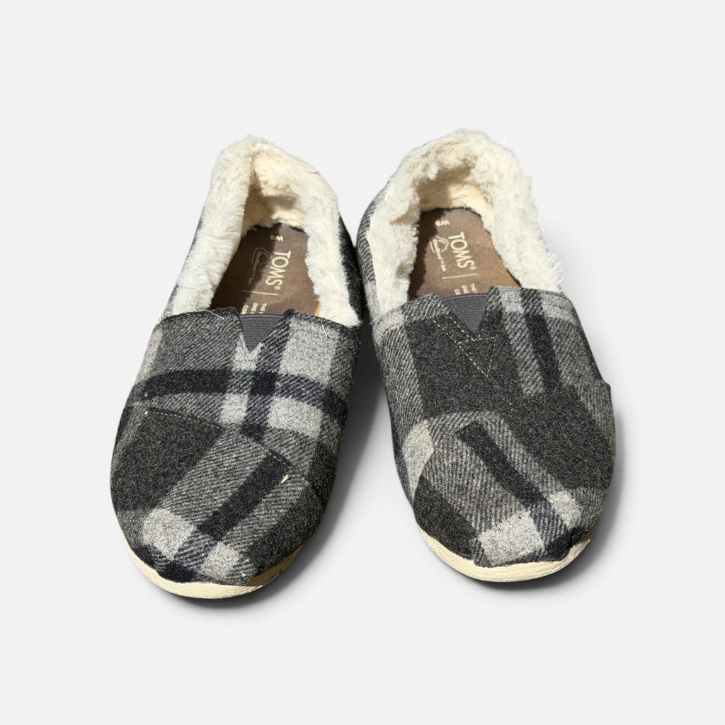 TOMS Women's Alpargata Cozy Plaid Slip-on Shoes Size: 6 *Donors & Volunteers Only*