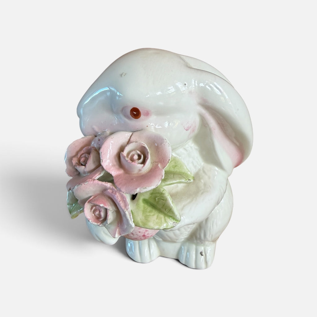 Vintage Ceramic Bunny Figurine 5"H