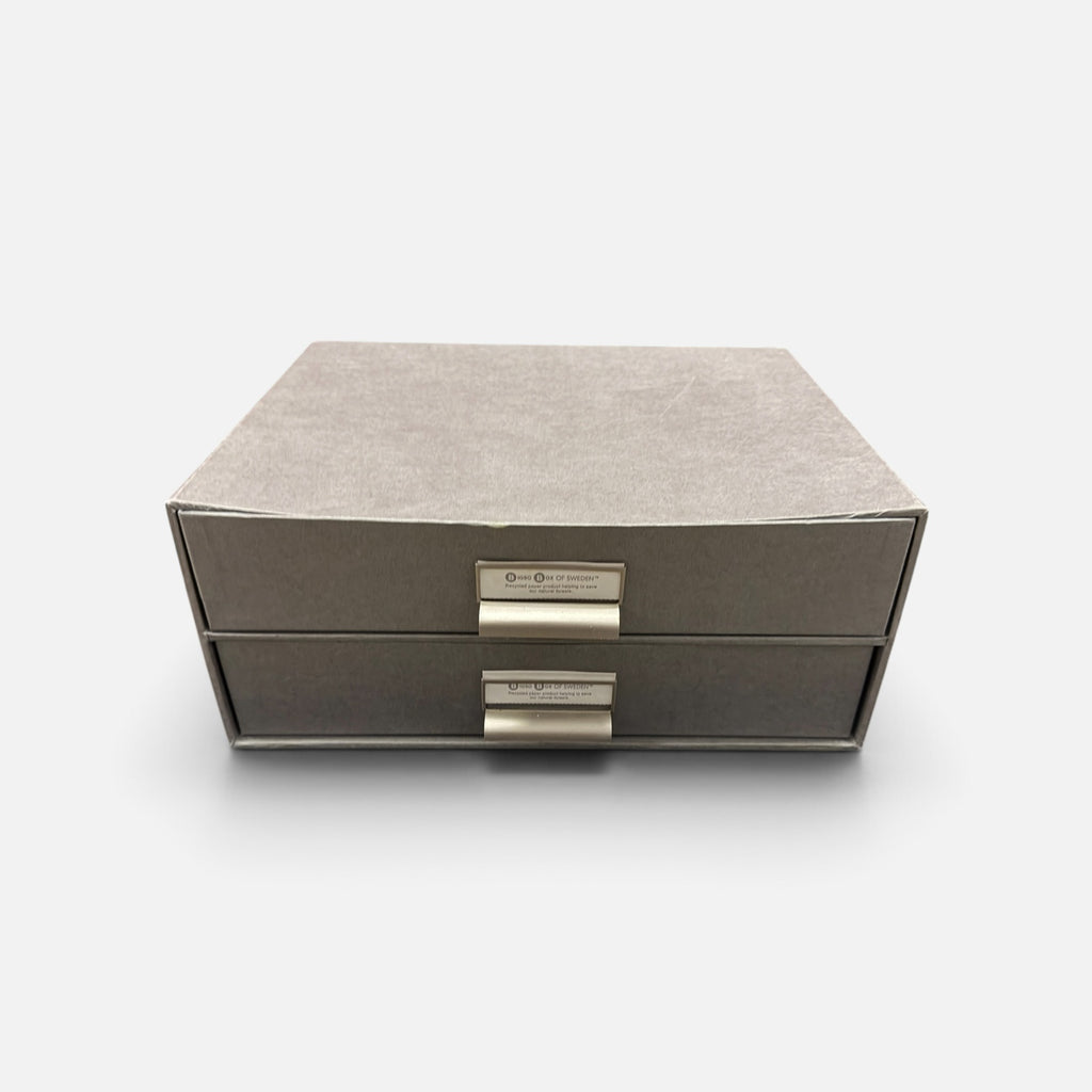 Bigso Box of Sweden Birger 2-Drawer Document Box Gray 13" x 10" x 8"