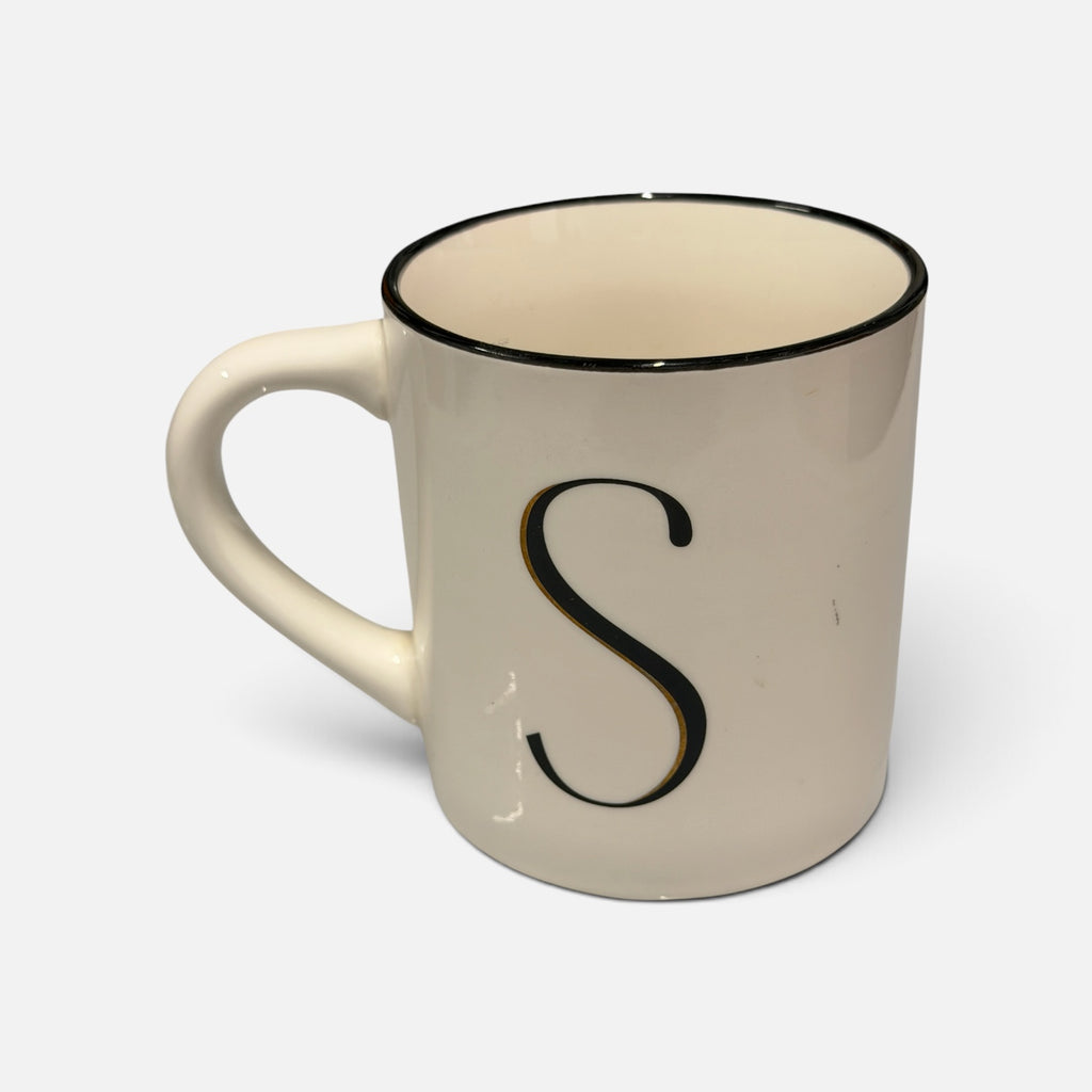 Threshold Stoneware Monogram S Mug Ivory