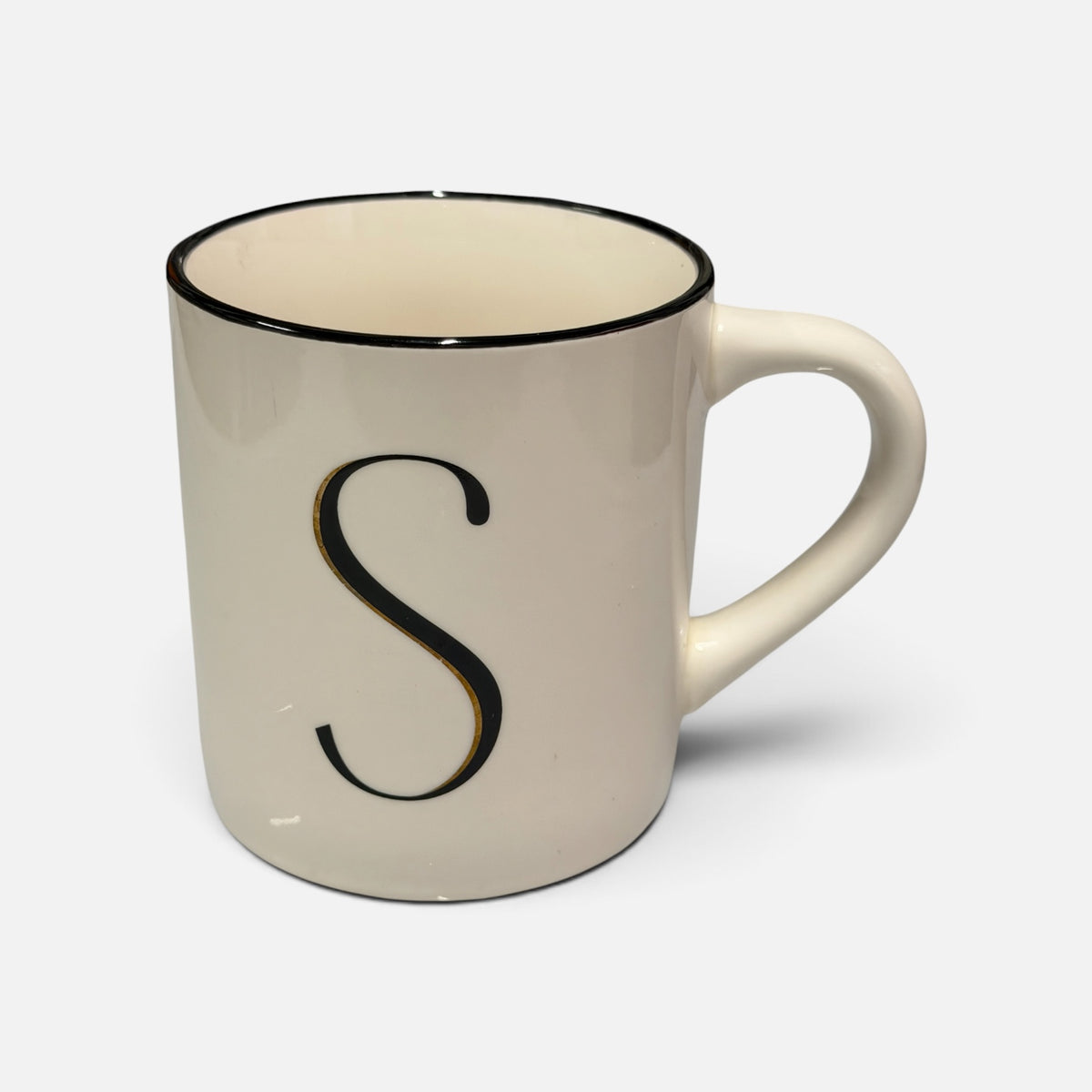 Threshold Stoneware Monogram S Mug Ivory