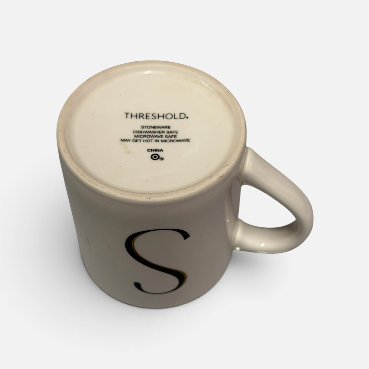 Threshold Stoneware Monogram S Mug Ivory