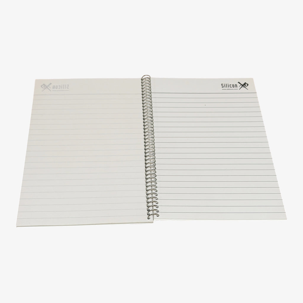 SiliconX Spiral Notebook - Ruled Line - 8"x6"