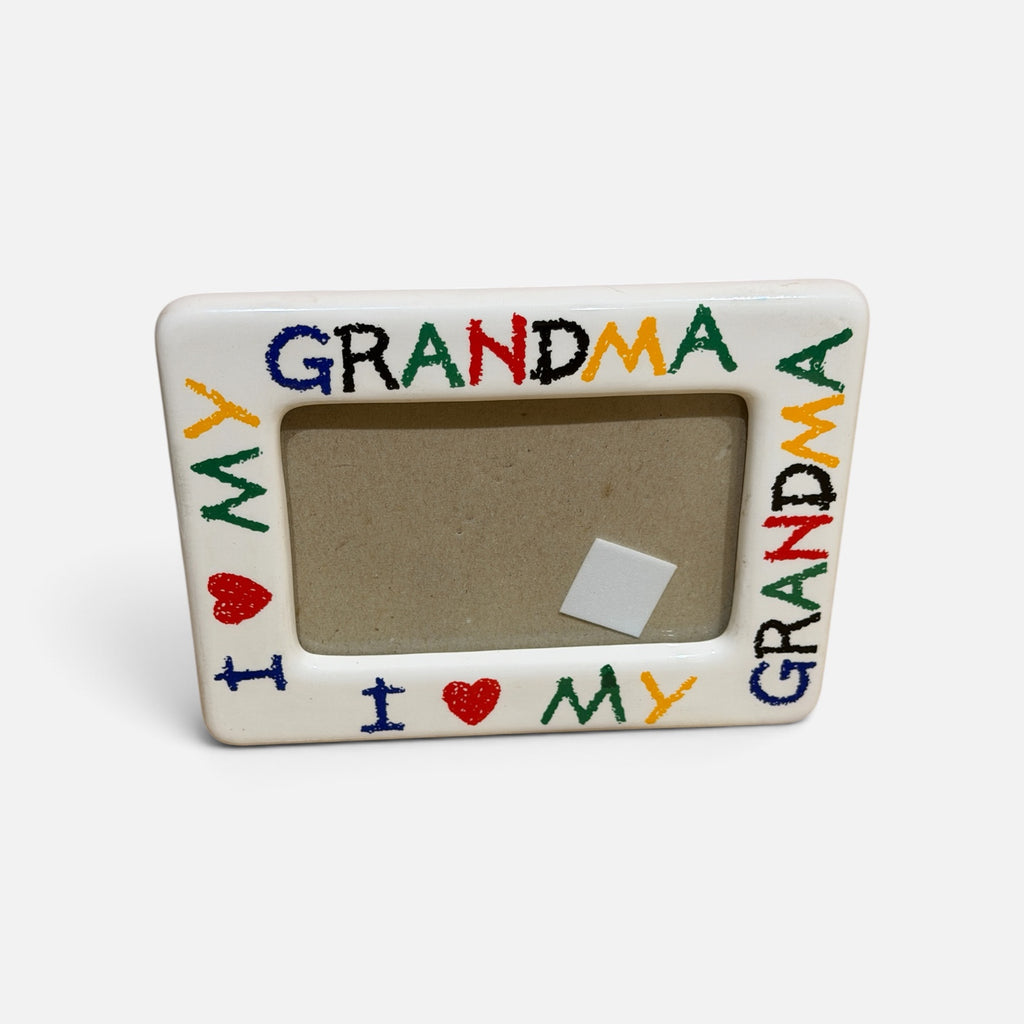 Vintage "I Love My Grandma" Ceramic Photo Frame 4" X 6”