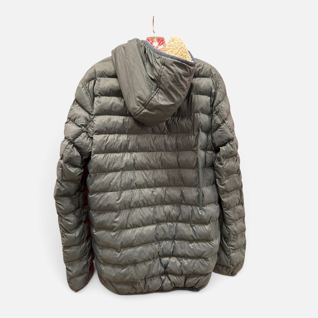32 Degrees Heat Men's Hooded Sherpa-Lined Jacket Olive Green Size: S