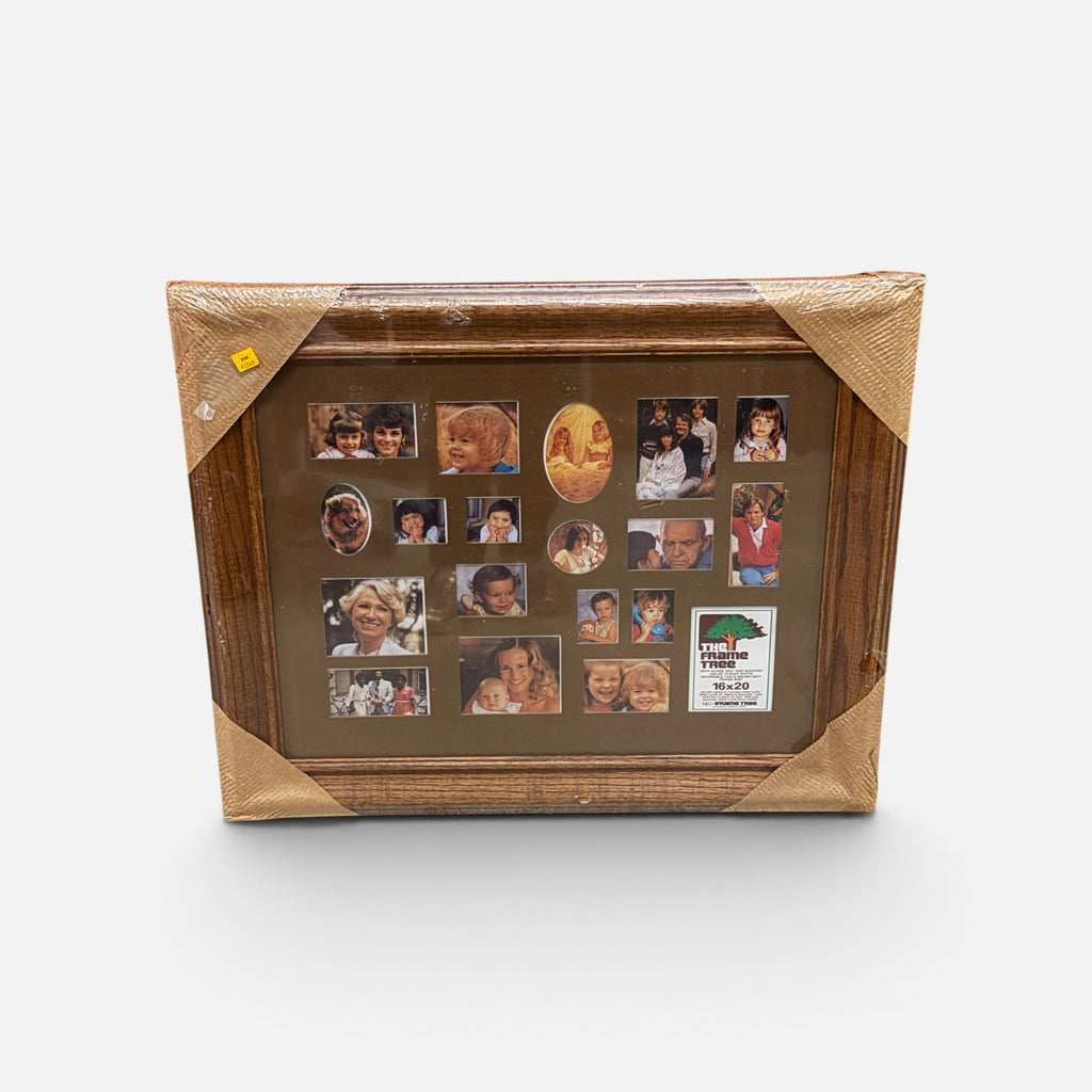 Vintage Wooden Multi Family Photo Frame 24.5" x 21"