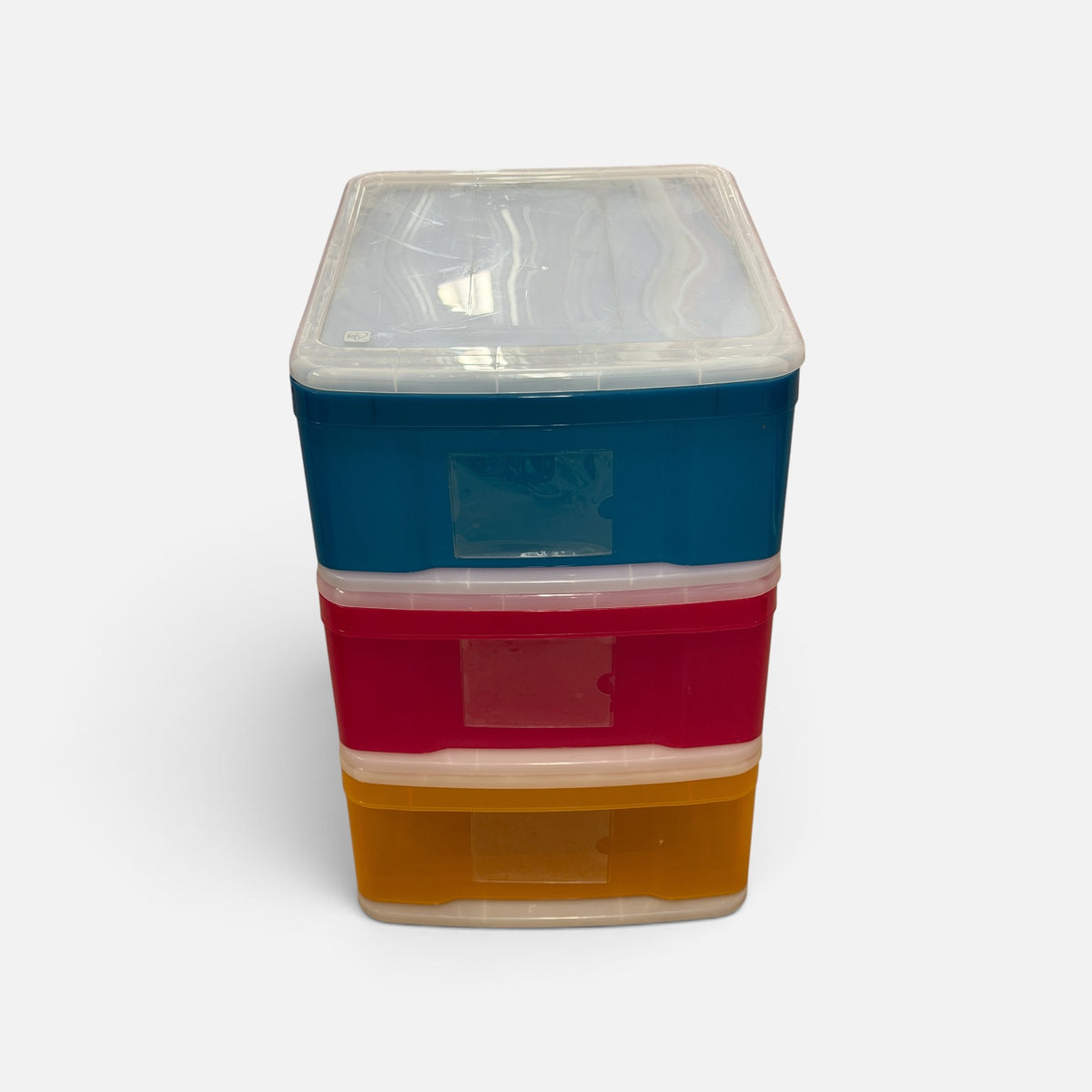 Case of 3 The Container Store Iris Large Multicolor Stacking Drawers 16" x 20" x 24"H