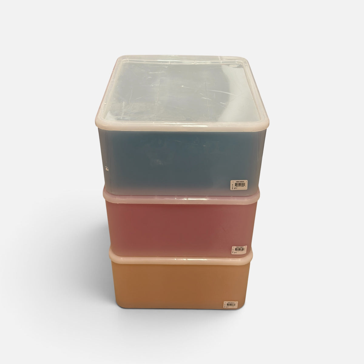 Case of 3 The Container Store Iris Large Multicolor Stacking Drawers 16" x 20" x 24"H