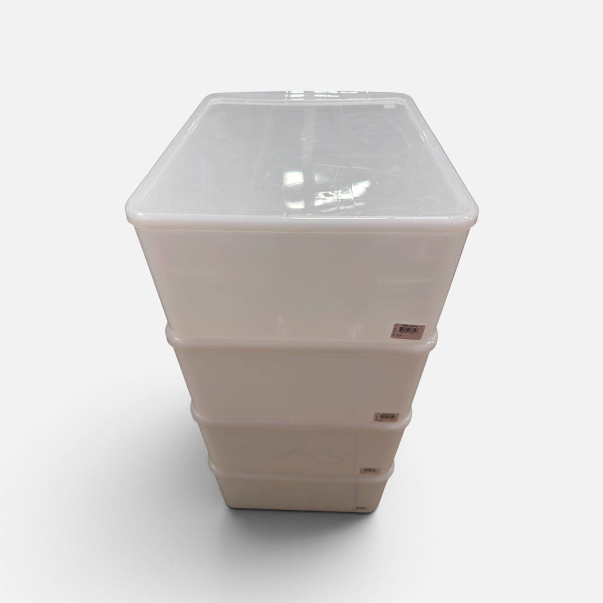 Case of 4 The Container Store Iris Large Clear Stacking Drawers 16" x 20" x 32"