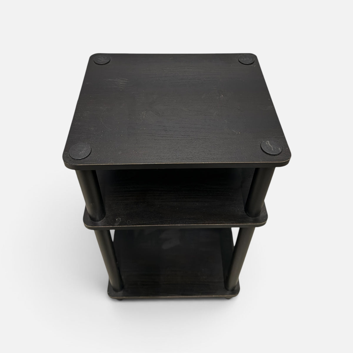 Target 3-Tier Wooden Shelf Side Table Black 11.5" x 13.5" x 22.5"H