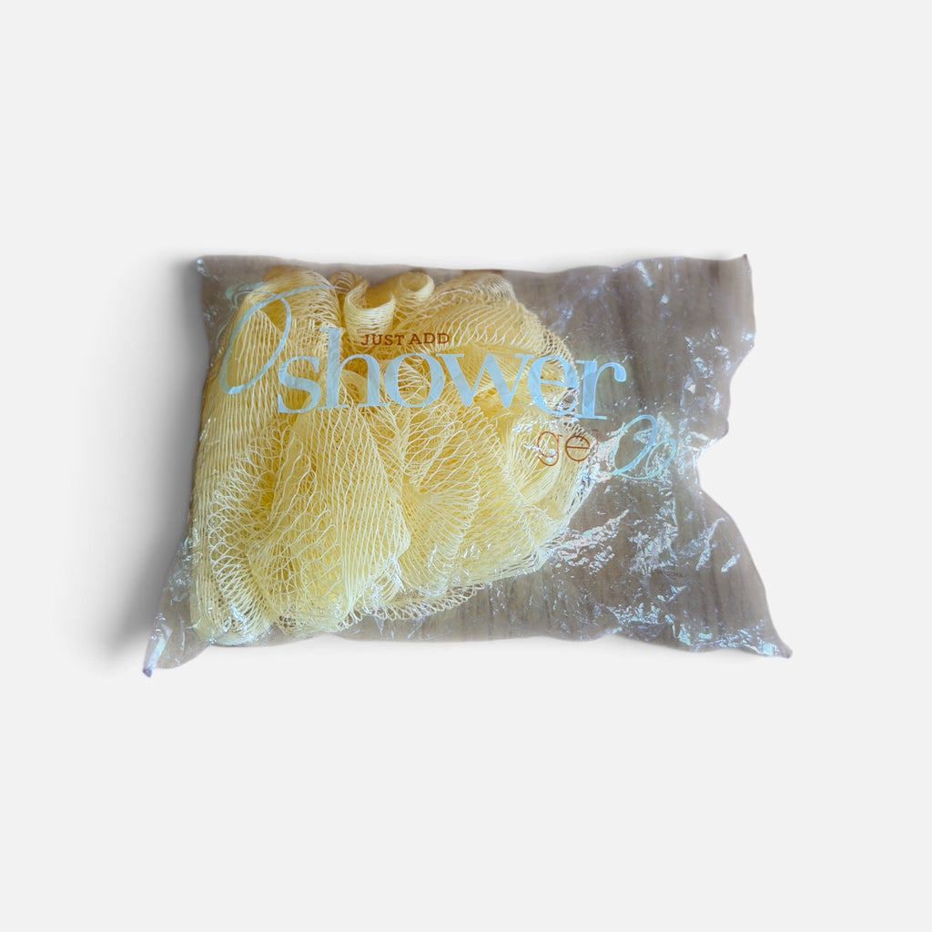 Mesh Shower Puff Yellow