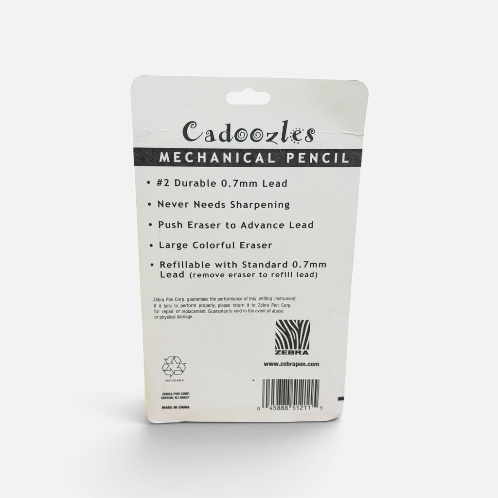 Zebra Cadoozles Mechanical Pencils 0.7mm #2 lead