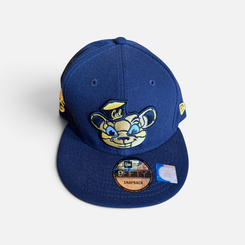 Men's Navy Blue New Era 9FIFTY Snapback, Cal Berkeley Mascot, Oski the Bear, Baseball Cap