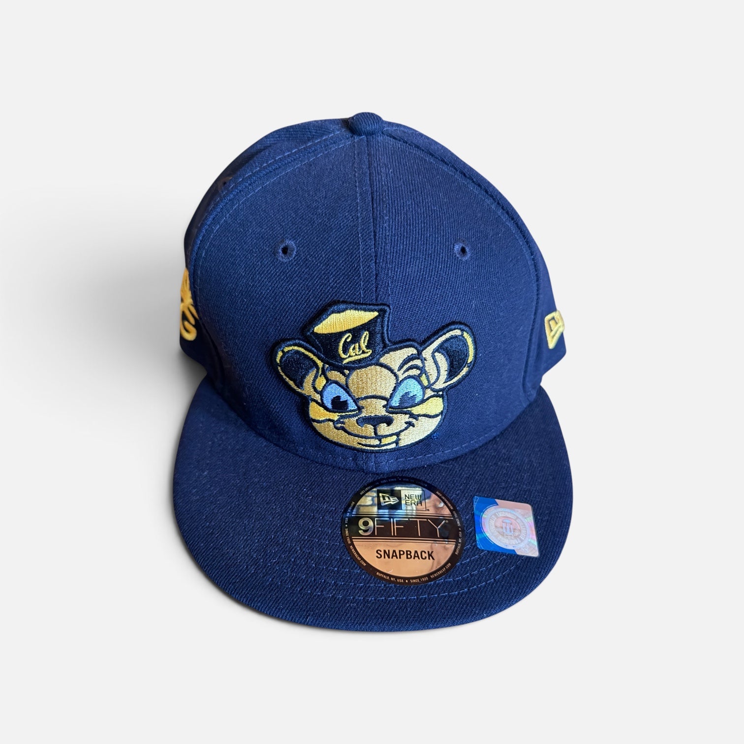 Men's Navy Blue New Era 9FIFTY Snapback, Cal Berkeley Mascot, Oski the Bear, Baseball Cap