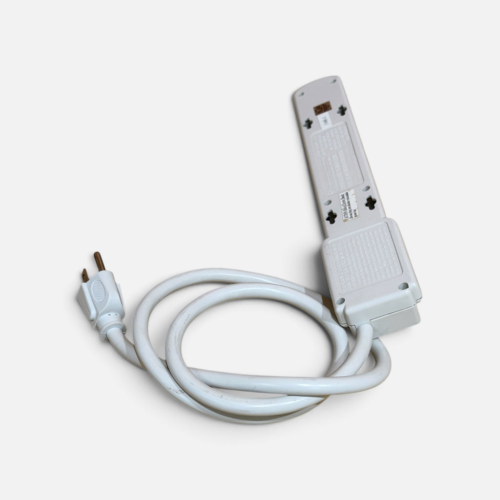 White 6-Outlet Surge Protector Power Strip