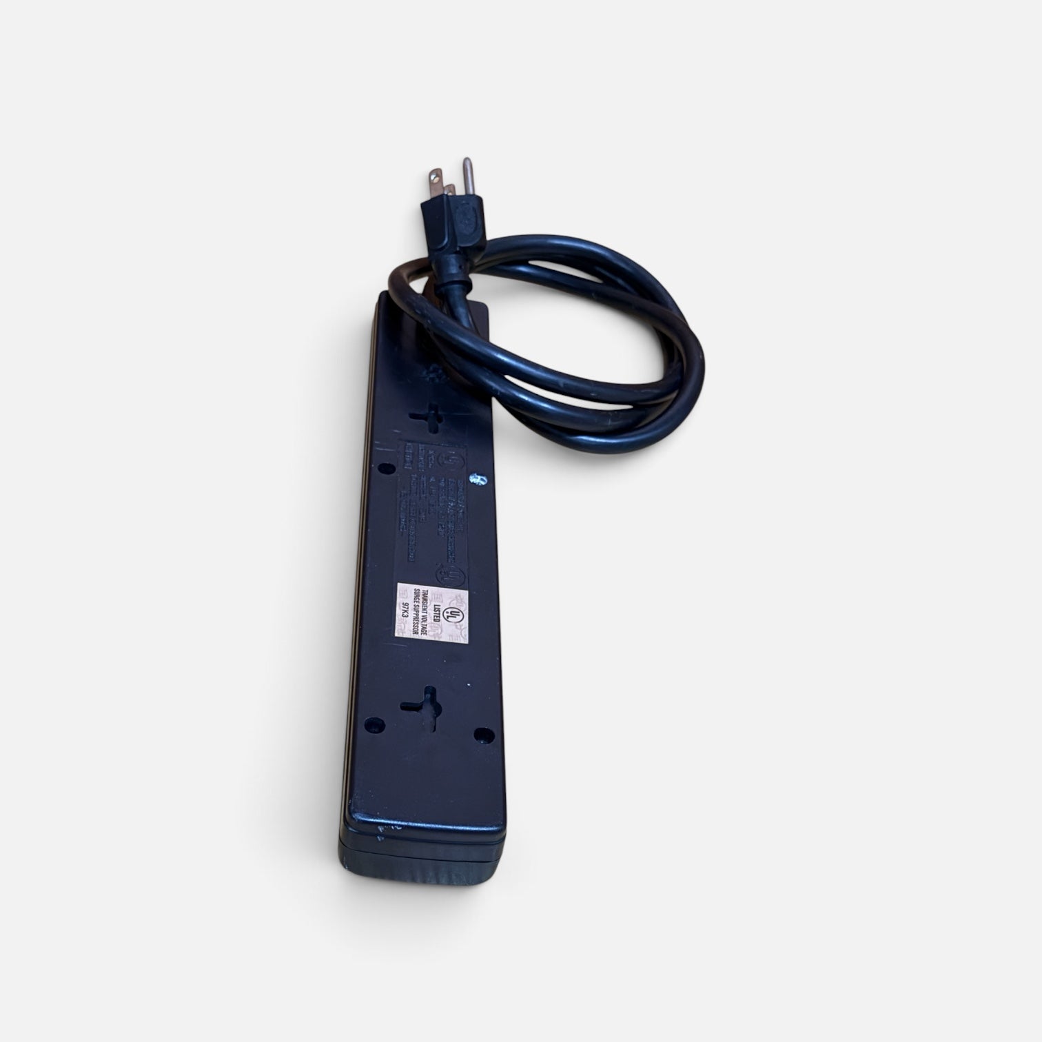 7-Outlet Surge Protector Power Strip Black