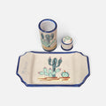 Hand-painted Mexican Stoneware Ceramic Tequila Shot Set