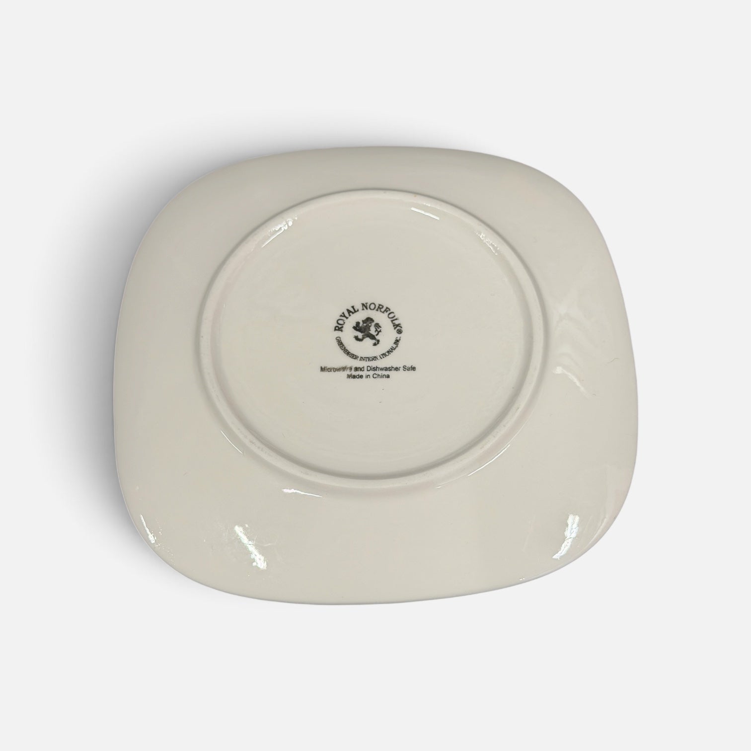 Royal Norfolk Contemporary White Stoneware Square Plate 7"D