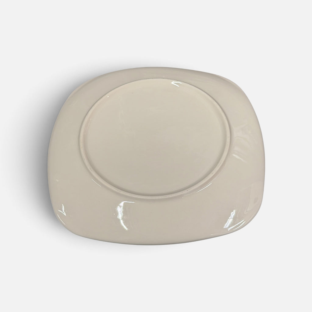 Royal Norfolk Contemporary White Stoneware Square Plate 10"D