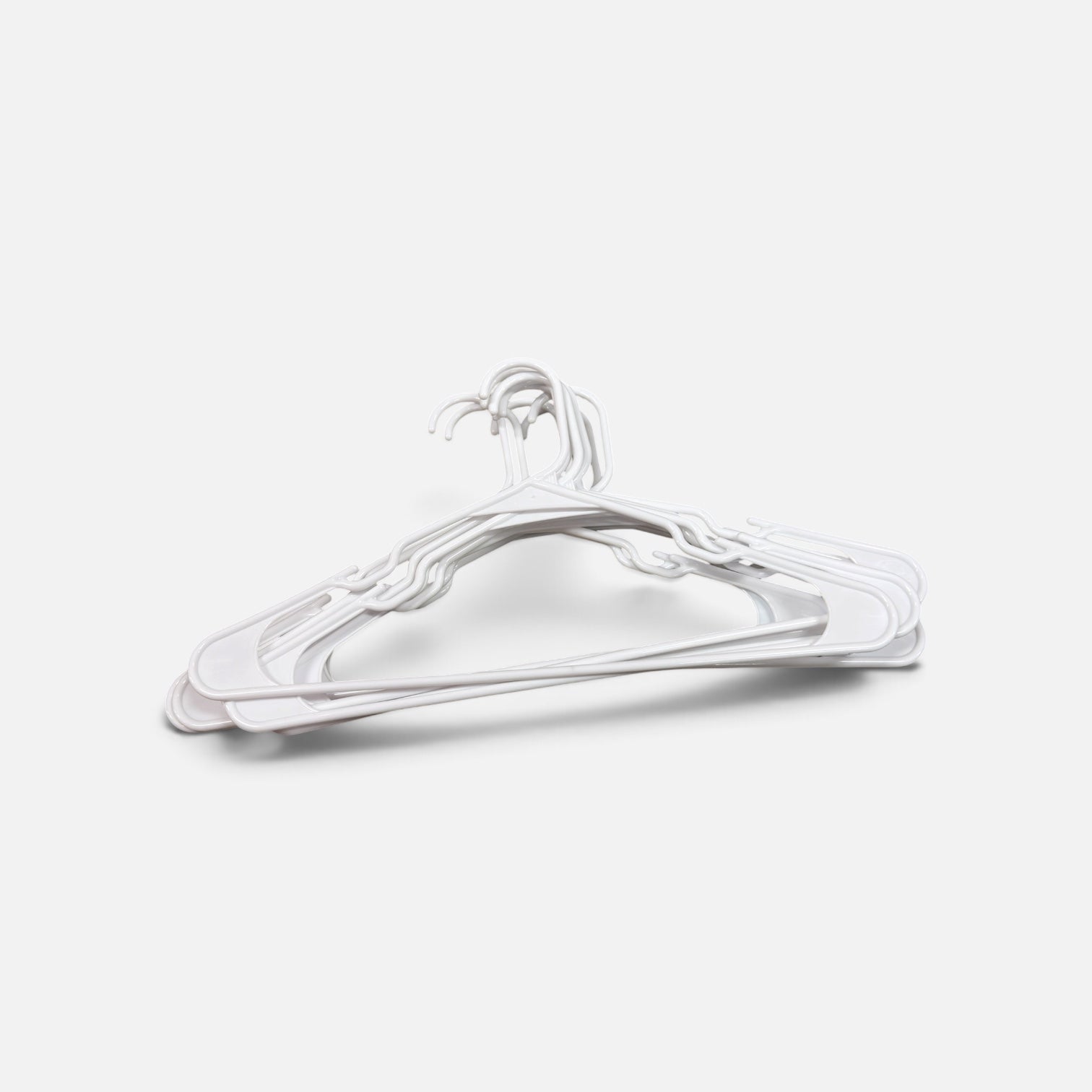 10-PacK White Plastic Hangers Heavy-Duty & Long Lasting