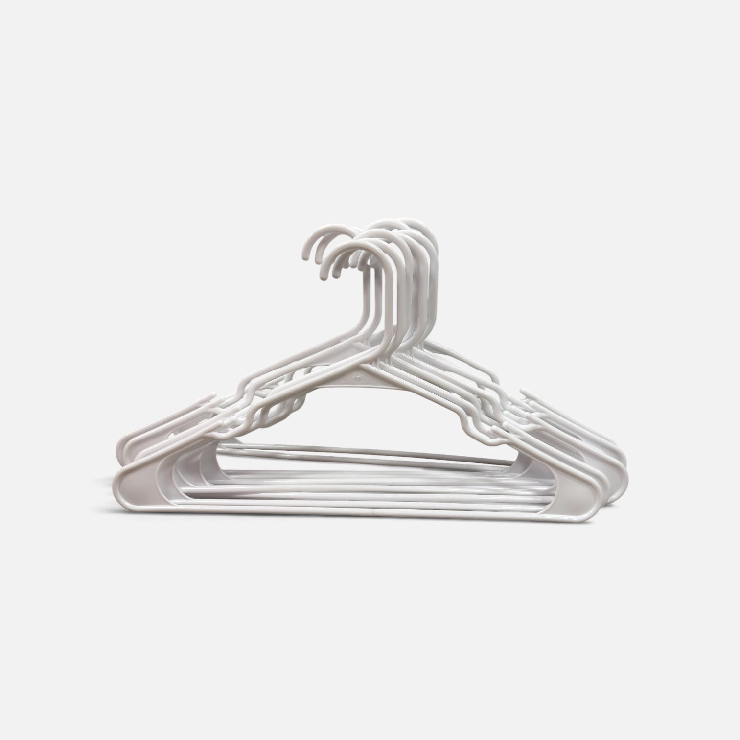 10-PacK White Plastic Hangers Heavy-Duty & Long Lasting