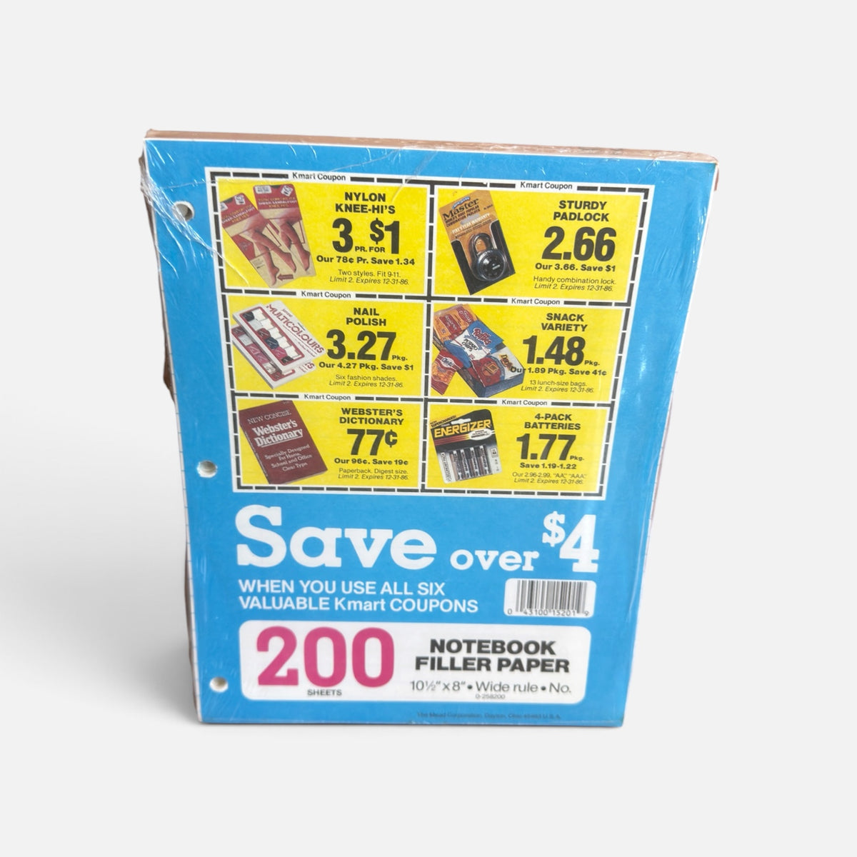 Notebook Filler Paper Wide Ruled 200 Sheets 10.5" x 8"