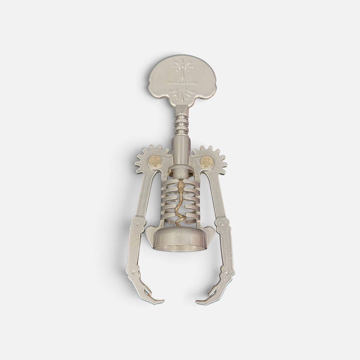 Kikkerland Corkscrew Day of the Dead Sliver-Colored Novelty Wine Opener
