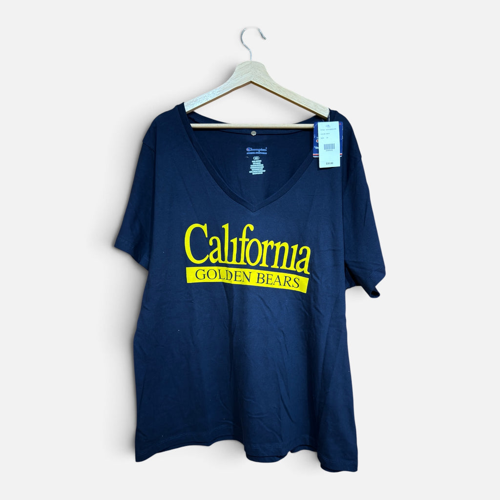 Women's California Golden Bears Cal Champion Navy Blue V Neck Tee