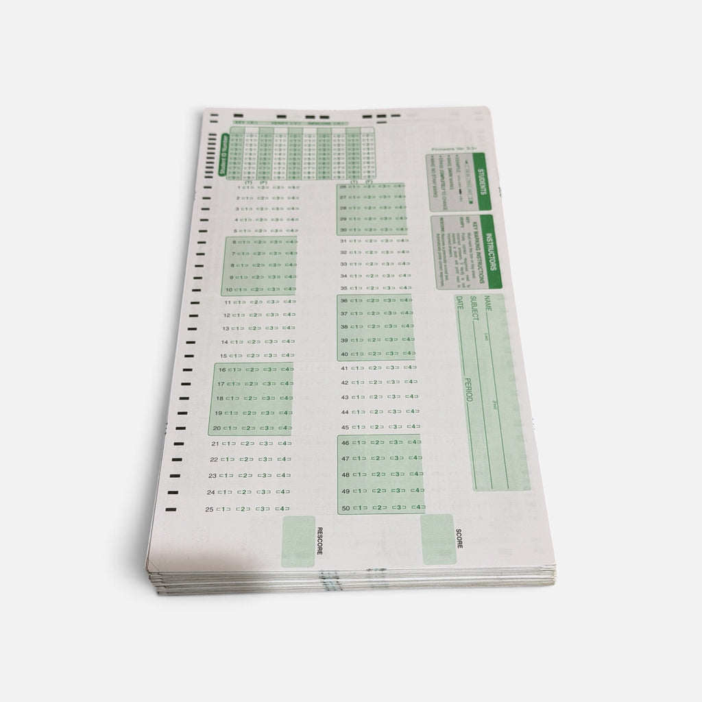 50Q AccuScan Test Answer Sheet #28330- 6 Pack