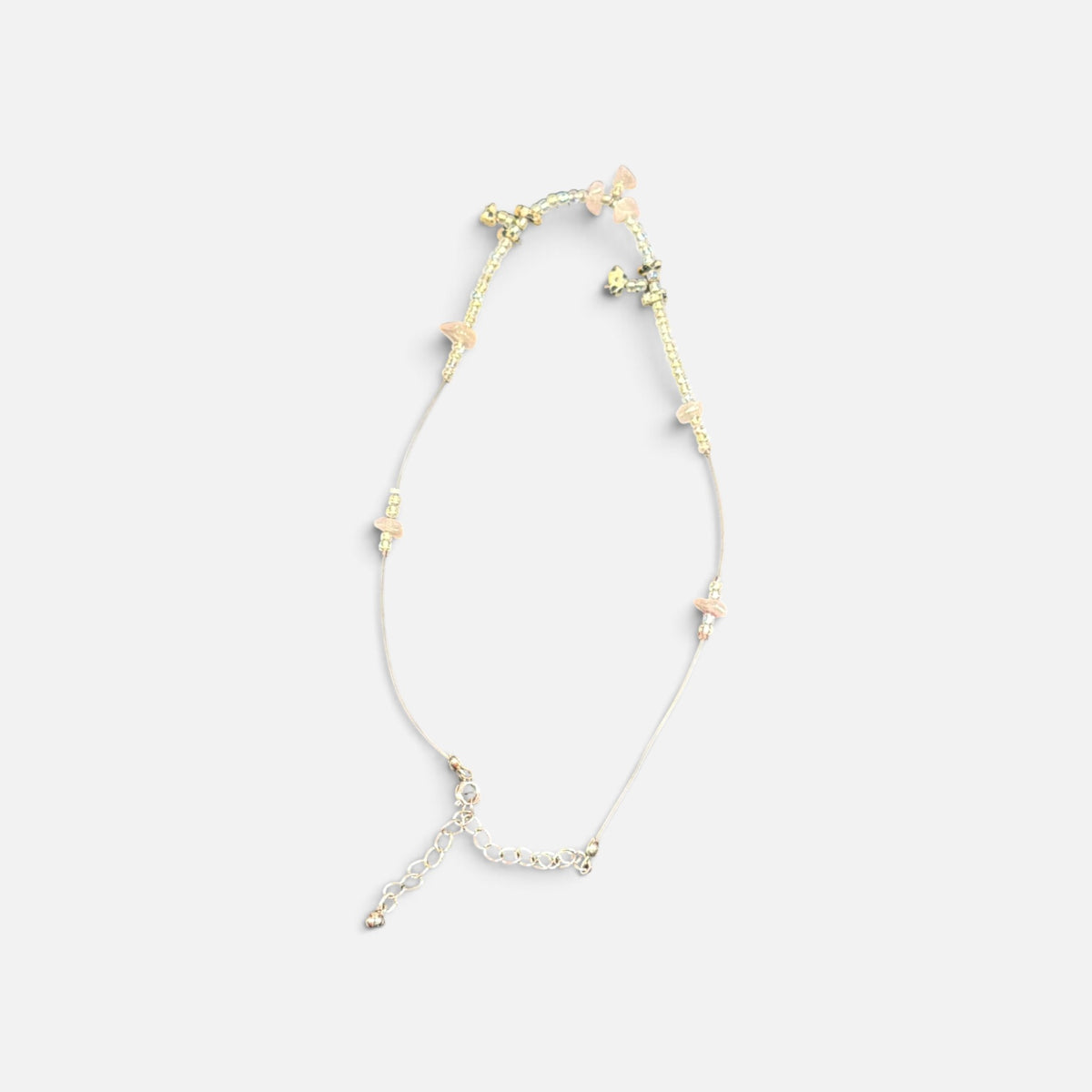 Fashion Jewelry Mixed Stone Flower Strand Necklace & Earrings Set