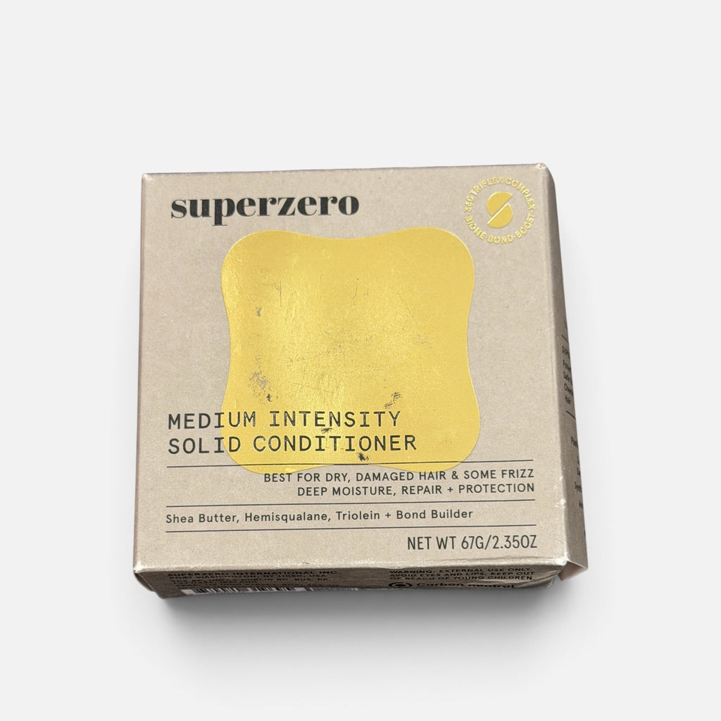 Superzero Plastic-free Hair Care Set Featuring a Solid Shampoo for Thinning Hair and a Medium Intensity Solid Conditioner