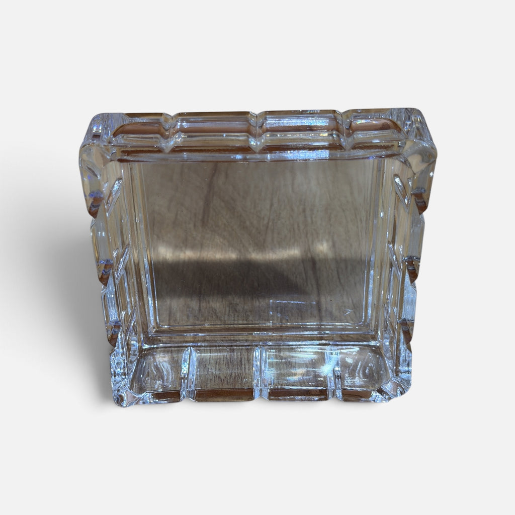 Vintage Crystal Trinket Box Set 3.5" x 3.5" x0.75"