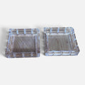 Vintage Crystal Trinket Box Set 3.5" x 3.5" x0.75"