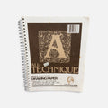 Vintage Grumbacher "All-Technique" Medium Weight White Drawing Paper Pad 8.5" x 11"