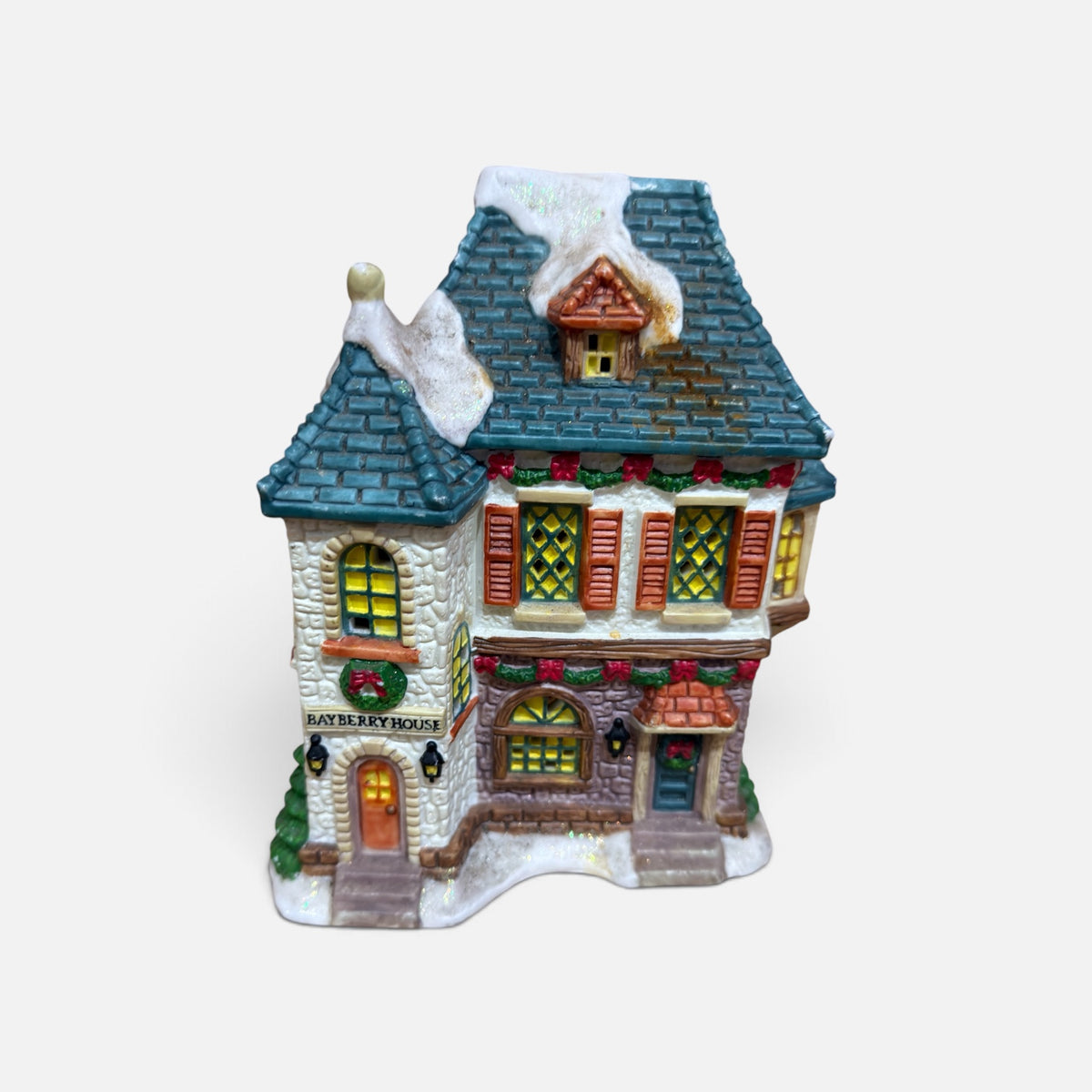 Vintage 1996 Trim A Home Bayberry House Ceramic Christmas Village Building 5" x 3.25" x 7"