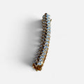 Vintage-style Gold-tone Crystal Rhinestone Barrette 3"L